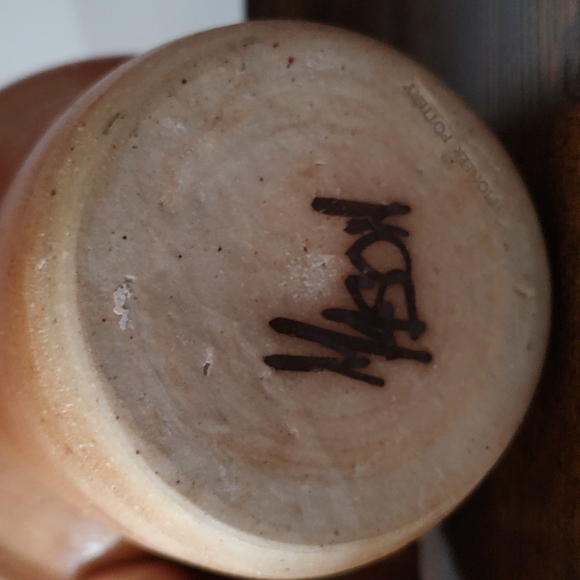 Wheel Thrown Vase Ceramic Pottery by Mason,  Pioneer Pottery Fall Color - Picture 3 of 9